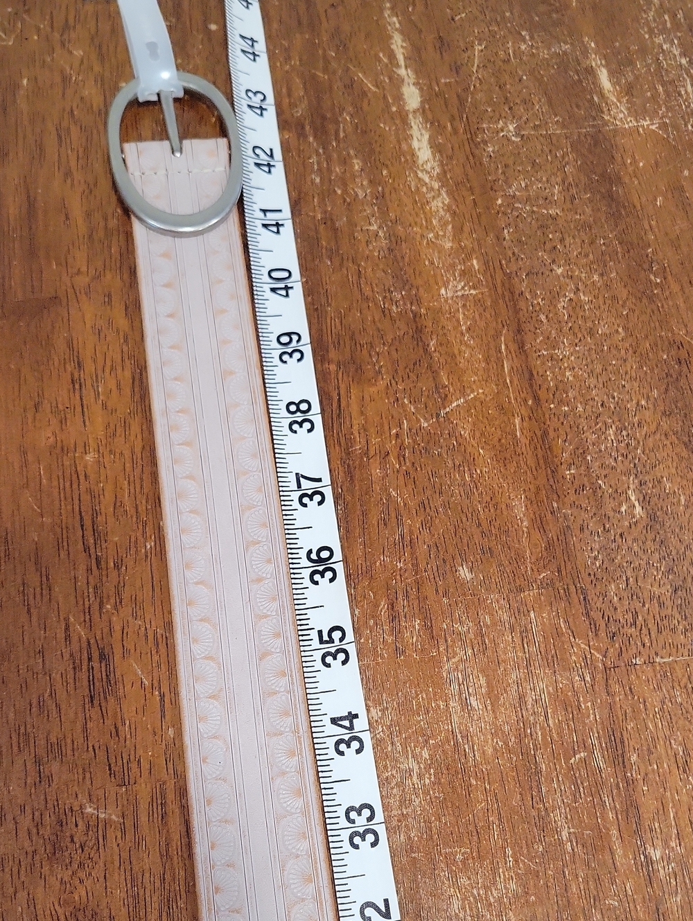 NWT Liz Claiborne 100% Genuine Leather Cream / Whitewash Shells Belt Size Large - Picture 11 of 11